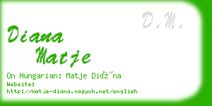 diana matje business card